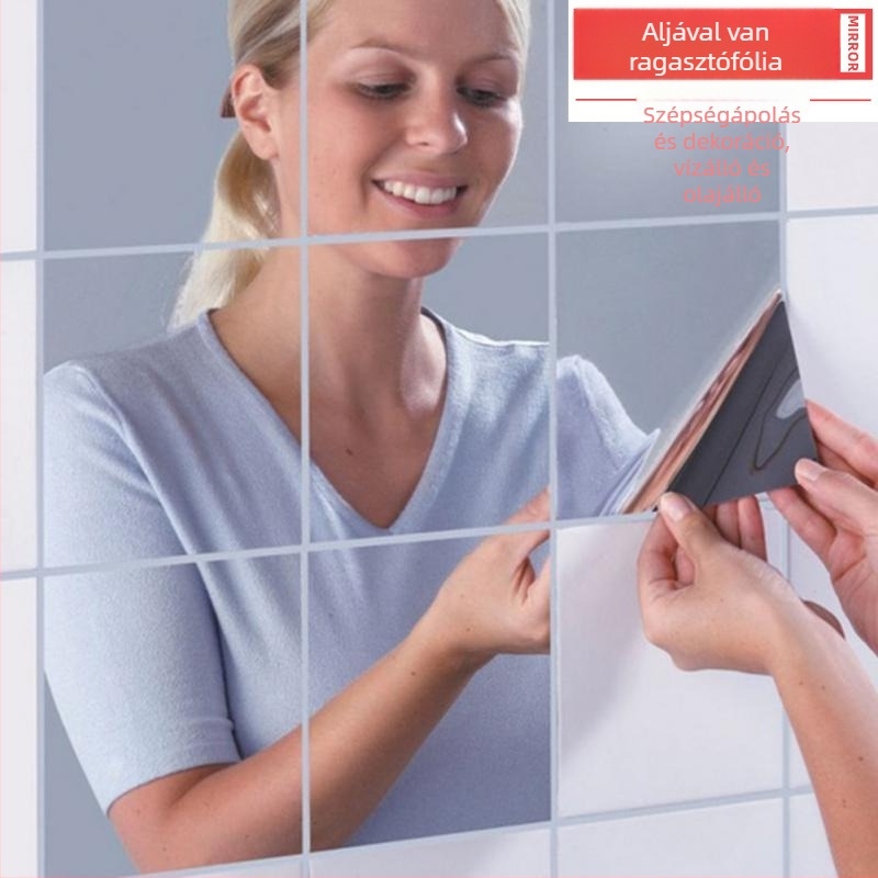 Tükrös falikép matrica, akril, egyszerű dizájn, vízálló, PET, Termékkód 2024009