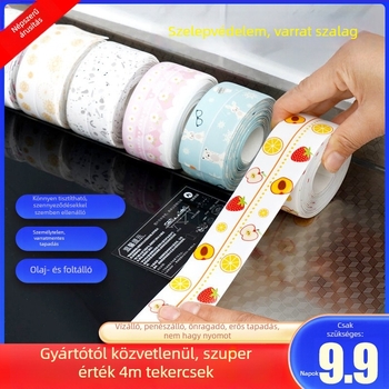 Fürdőszobai PVC élvédő szalag – vízálló, penészálló, öntapadó, modern minimalist stílus a fürdőszobában