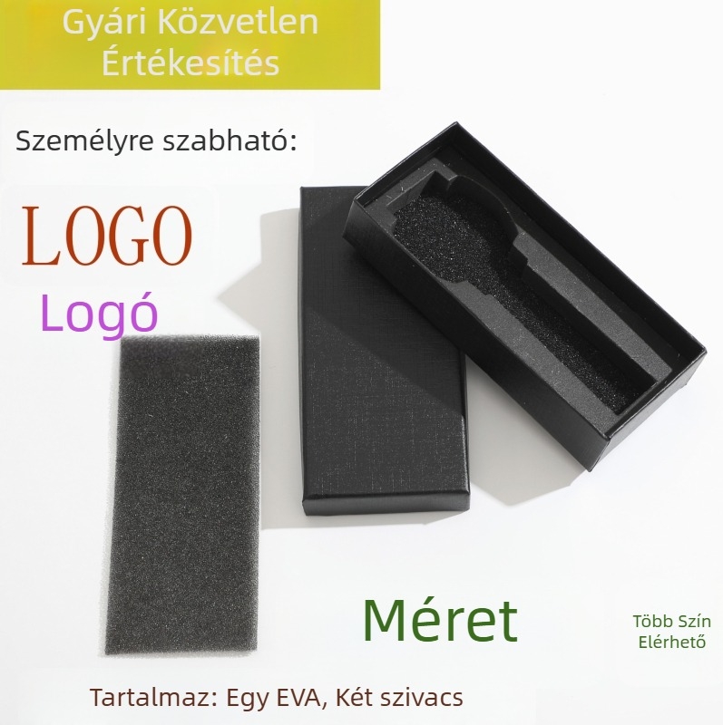 Téglalap alakú óradoboz logó testreszabással, saját márka, univerzális csomagolás
