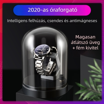 Fém óra forgató- és tároló doboz mechanikus és automata órákhoz