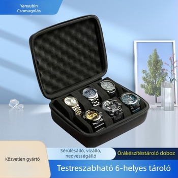 Órátároló doboz, 6 kártya rekesz, EVA anyag, modell 003, forróprés és varrás