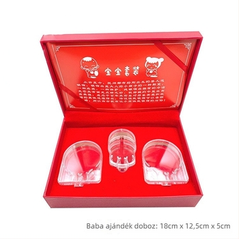 Csecsemő születésének ezüst emlék készlete – akril karkötő doboz és ékszerdoboz