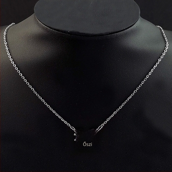 Párok számára geometriás ötvözet medálos nyaklánc, lézeres felülettel, keresztlánccal, hossz 21–50 cm