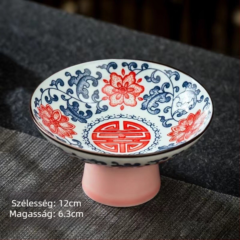 Porcelán gyümölcstál, vintage egyszerű stílus, 2023 szeptemberében bemutatva.