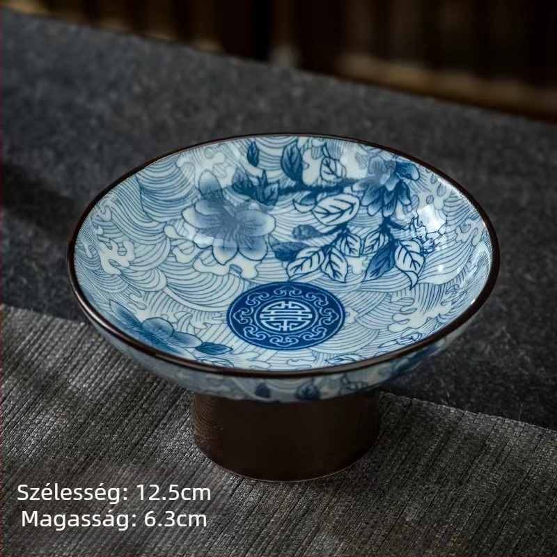 Porcelán gyümölcstál, vintage egyszerű stílus, 2023 szeptemberében bemutatva.