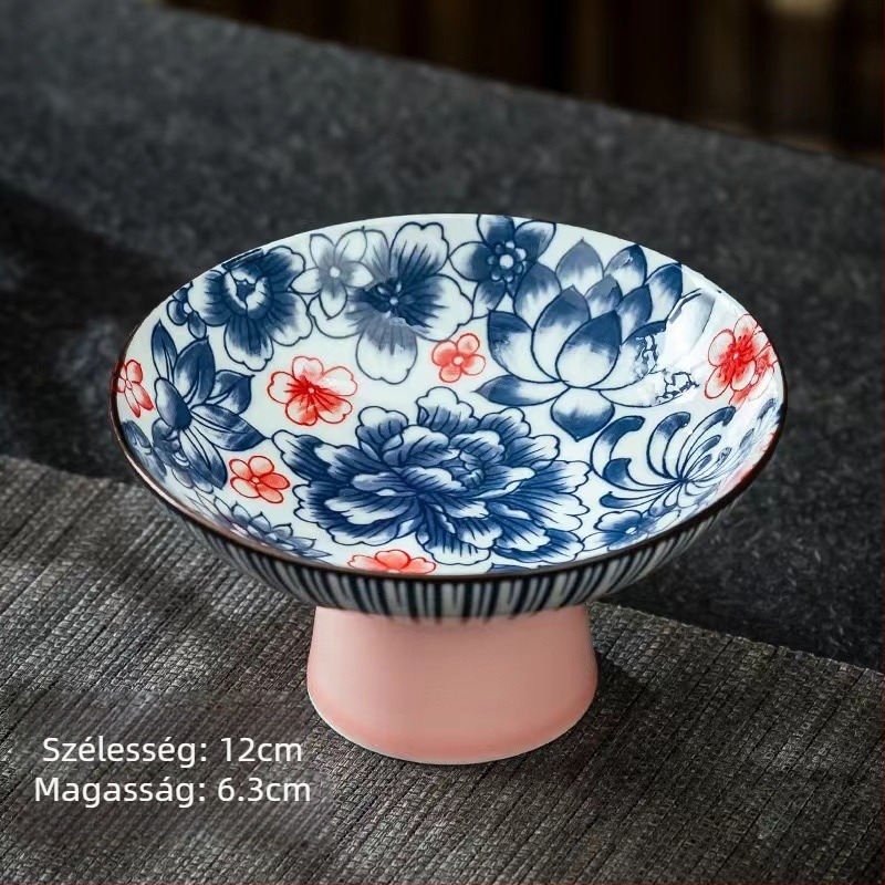 Porcelán gyümölcstál, vintage egyszerű stílus, 2023 szeptemberében bemutatva.