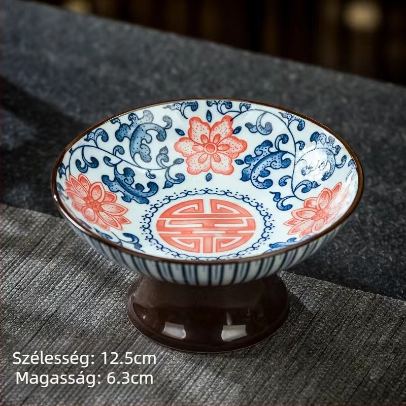 Porcelán gyümölcstál, vintage egyszerű stílus, 2023 szeptemberében bemutatva.