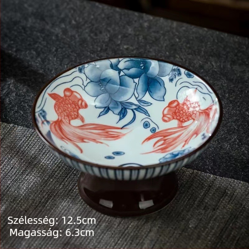 Porcelán gyümölcstál, vintage egyszerű stílus, 2023 szeptemberében bemutatva.