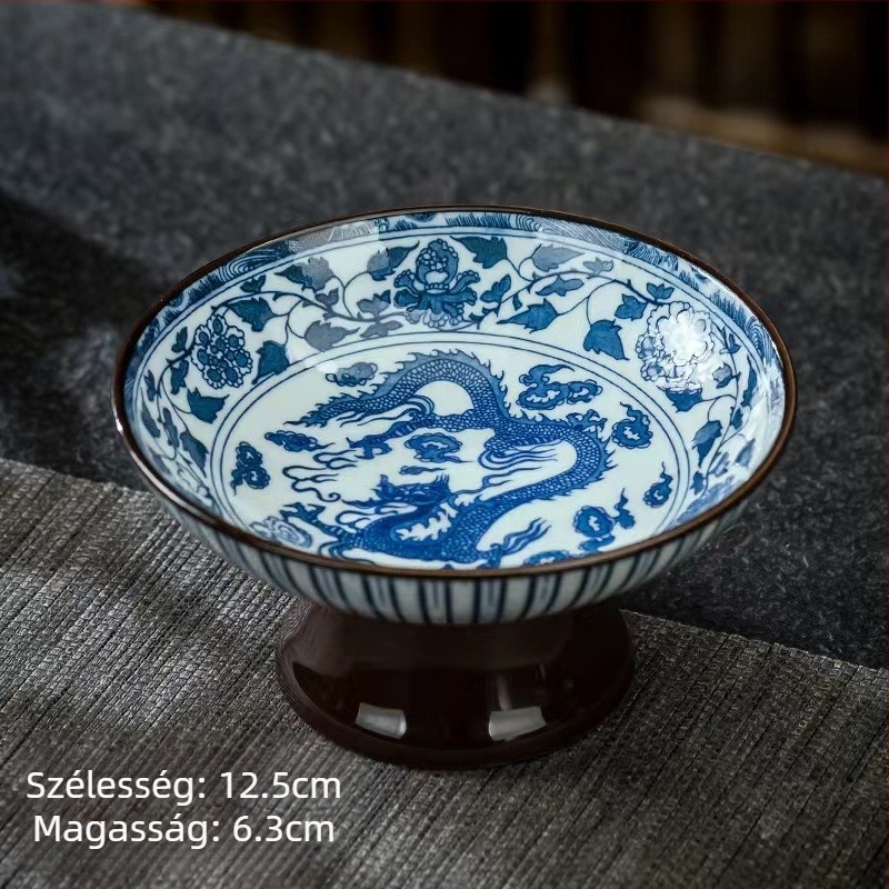 Porcelán gyümölcstál, vintage egyszerű stílus, 2023 szeptemberében bemutatva.