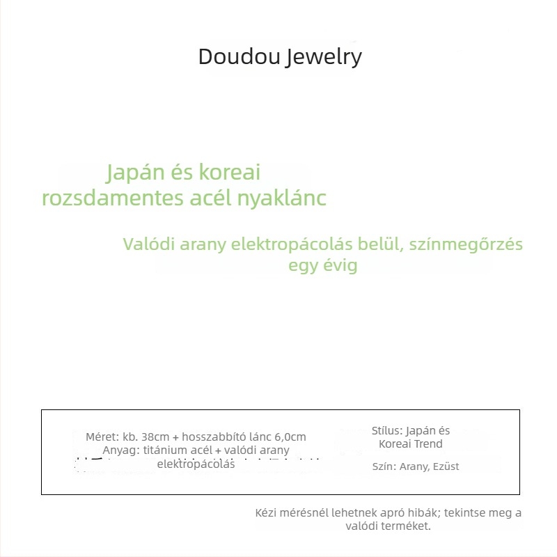 Titánacélból készült nyaklánc etnikus stílussal, unisex, keresztes lánccal, tömör drágakő bevonattal