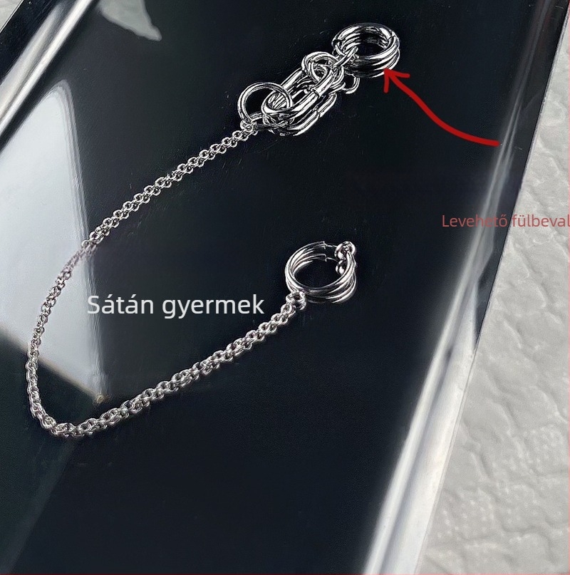 Ajakgyűrű, patkó alak, egy darabból készült, titánacélból, lyukmentes