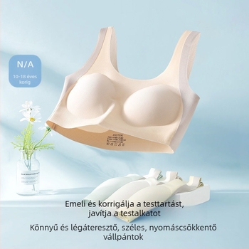 Lányoknak szánt sportmelltartó mellény-stílusban, teljes kosár