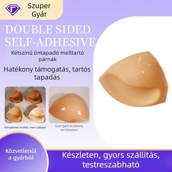 Nylonból készült háromszög alakú mellkasfelhúzó tapaszok, vastagított, 3D kupével, kétoldalas, láthatatlan