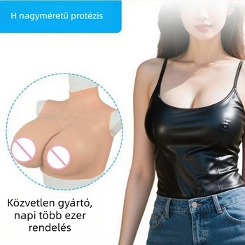 Férfiaknak készült szilikon mellforma, mellkas formázó, cross-dressinghez, C-kupa