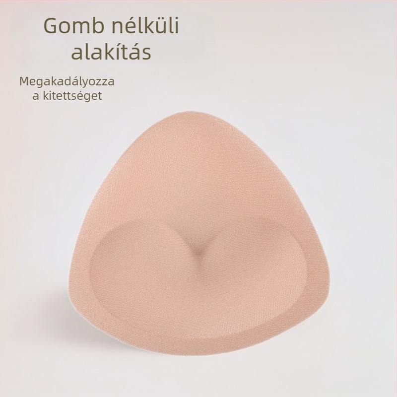 Önadható melltartó betét – pamut, háromszög alakú, szív alakú kontúr, vastagított, láthatatlan