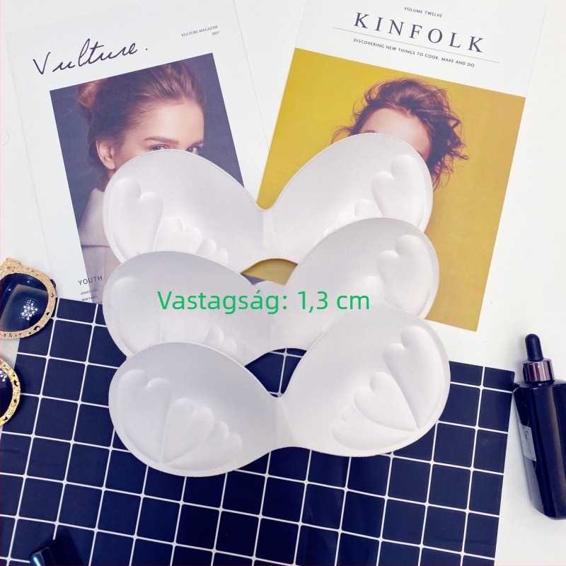 Mellkas betét, szív alakú, Nylon/Lycra, lélegző, nyomtatott dizájn, standard vastagság