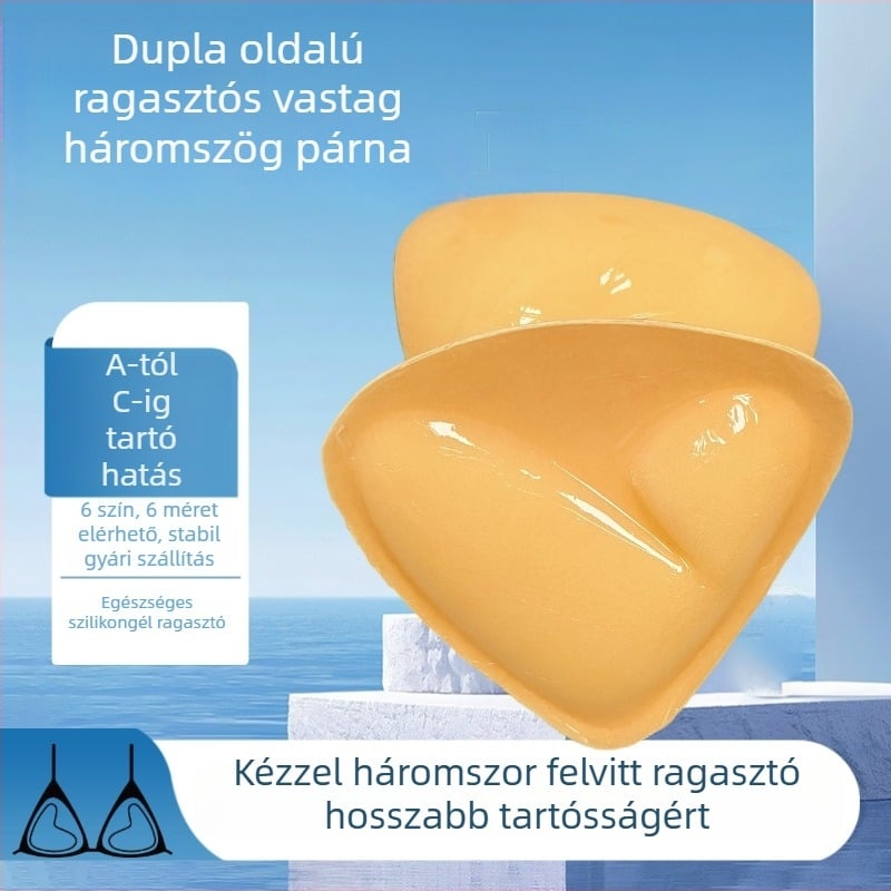 Silikonból készült öntapadós, vastagított mellbetétek fehérneműhöz és fürdőruhához, légáteresztő és láthatatlan