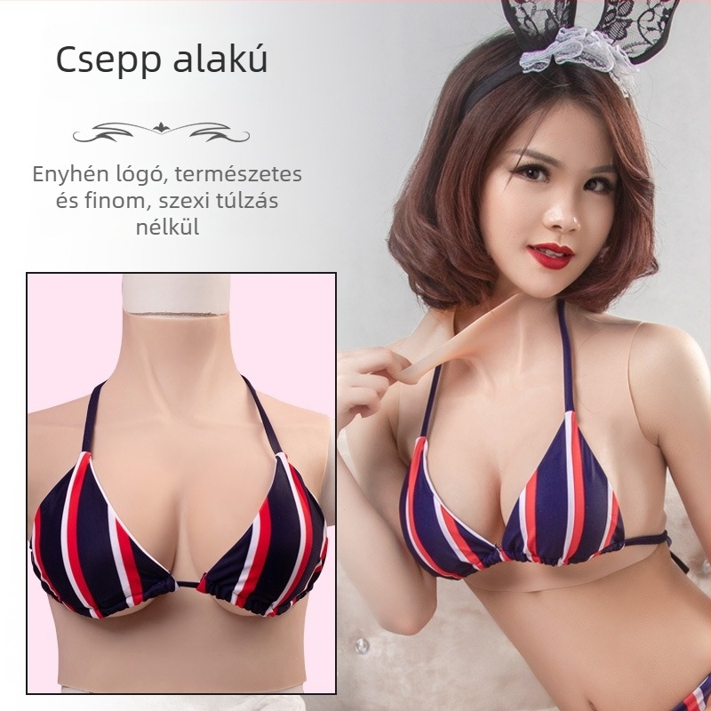 Férfiak számára készült szilikon mellprotézisek, hordozható cross-dressing és cosplay céljára, realisztikus mellek