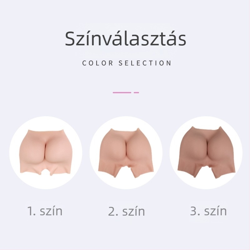 Szilikonból készült egy darabos alsónemű nyitott ágyékkal, kiemelt csípő és fenék, varratmentes