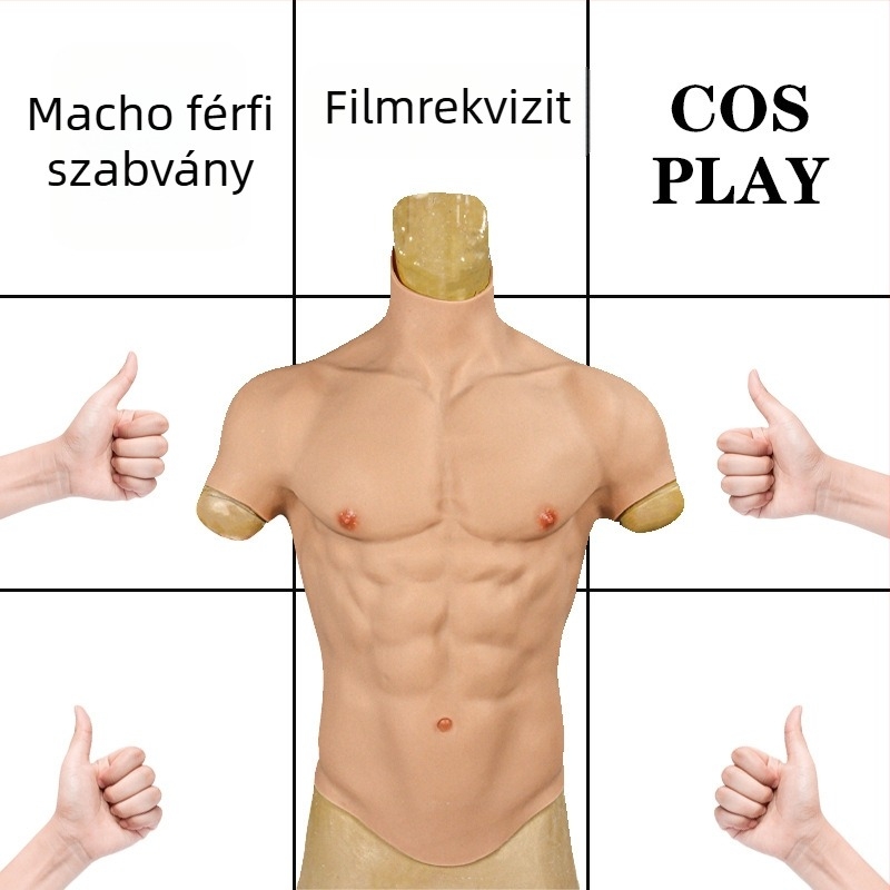 Szilikonból készült cosplay izomruha mellkas párnával, vastagított dizájn