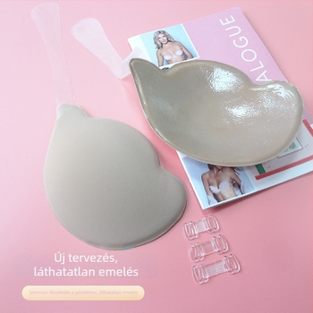 Szilikon vékony előnyílású záródású, seamless melltartó betétek, esküvői ruhákhoz, virág alakú, sima, sexy