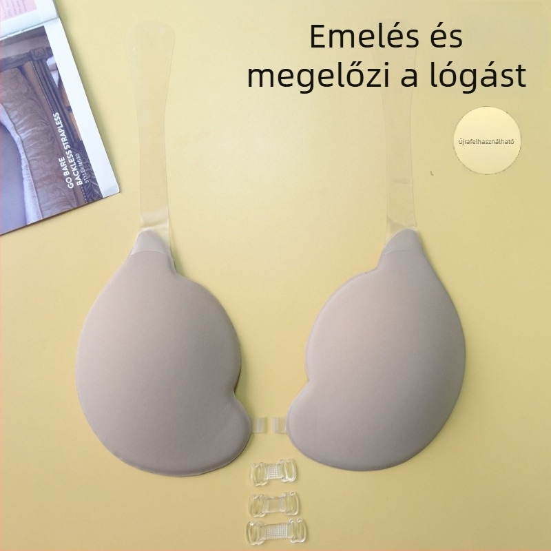 Szilikon vékony előnyílású záródású, seamless melltartó betétek, esküvői ruhákhoz, virág alakú, sima, sexy