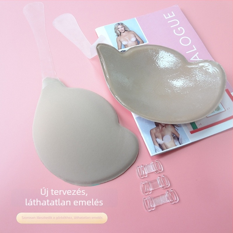 Szilikon vékony előnyílású záródású, seamless melltartó betétek, esküvői ruhákhoz, virág alakú, sima, sexy