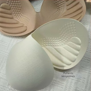 Légáteresztő rögzített melltartó betét fürdőruhához és sportmelltartóhoz – pamut anyag, kör alakú mellbimbóforma, átlátszó stílus, normál vastagság