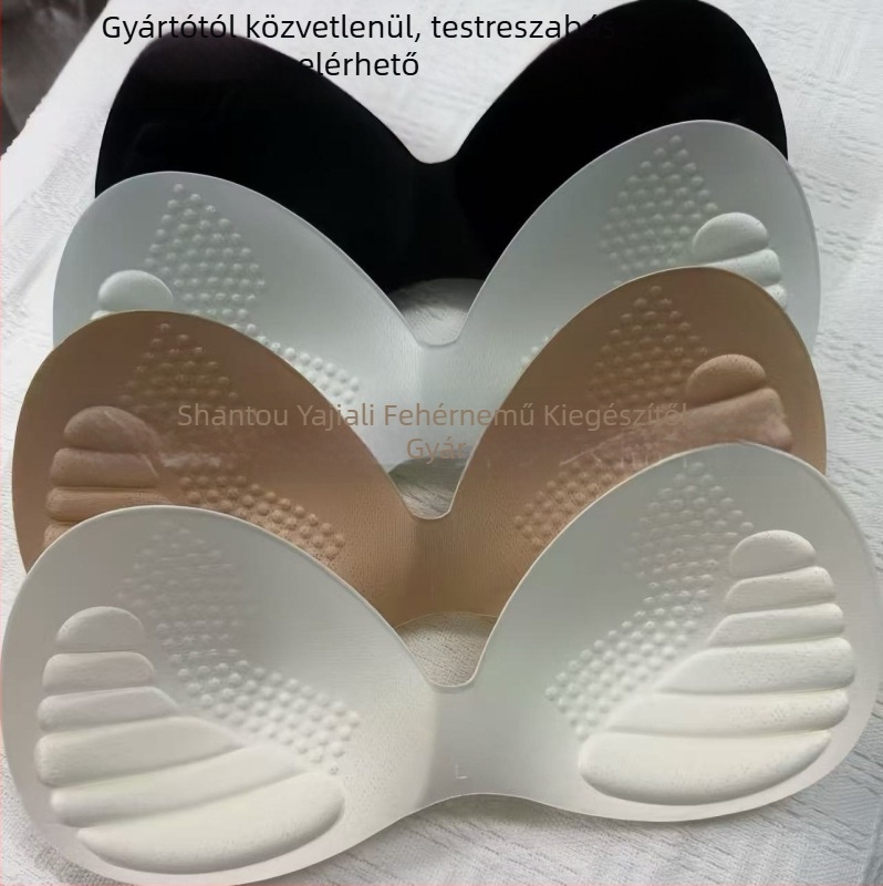 Légáteresztő rögzített melltartó betét fürdőruhához és sportmelltartóhoz – pamut anyag, kör alakú mellbimbóforma, átlátszó stílus, normál vastagság