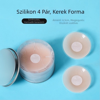 Szilikon mellpatch, nyom nélkül, lélegző, láthatatlan, vékony, átlátszó, kör alakú mellbimbó rész