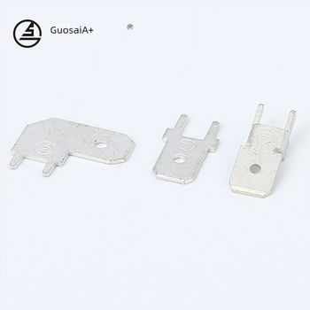 Sárgaréz PCB dugaszoló csatlakozó – fix konnektor, 4.8H láb a pozicionáláshoz, hidegen préselt bekötési interfész