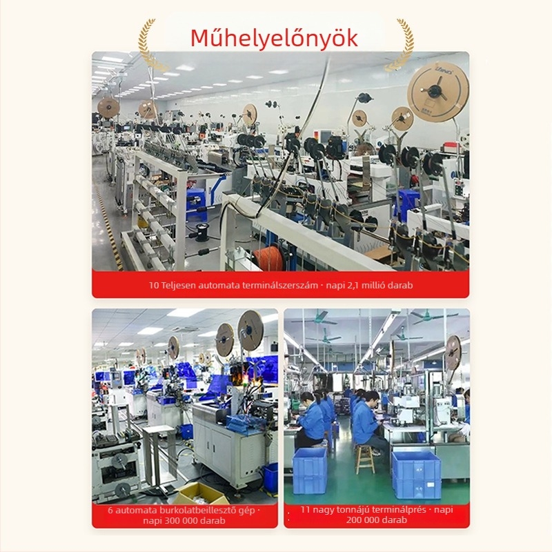 Előszigetelt hideg préselésű terminálvezeték, 34 magos, réz vezető, PVC szigetelés, keresztmetszet 0,75 mm², UL1015