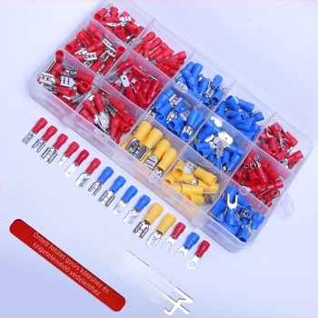 Szigetelt terminálblokk, 10 pólusú, hideg préselésű, 280 darabos dobozos készlet