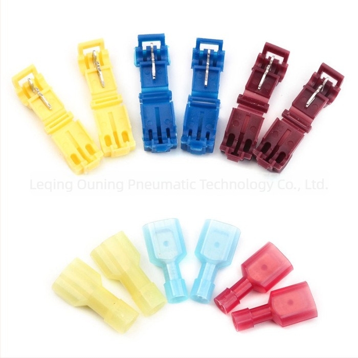 T-típusú nylon betétes hidegpréselt terminál leágazó csatlakozó a fővezetékhez