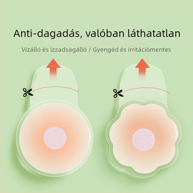 Szilikon melltapasz, ultra vékony, láthatatlan, átlátszó, magas rugalmasságú