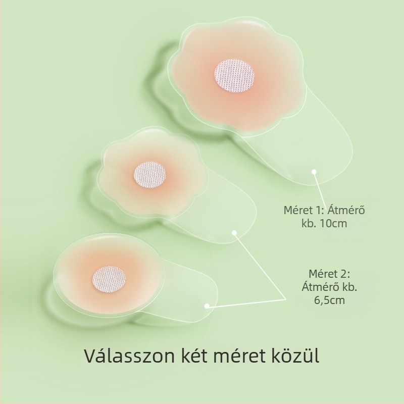 Szilikon melltapasz, ultra vékony, láthatatlan, átlátszó, magas rugalmasságú