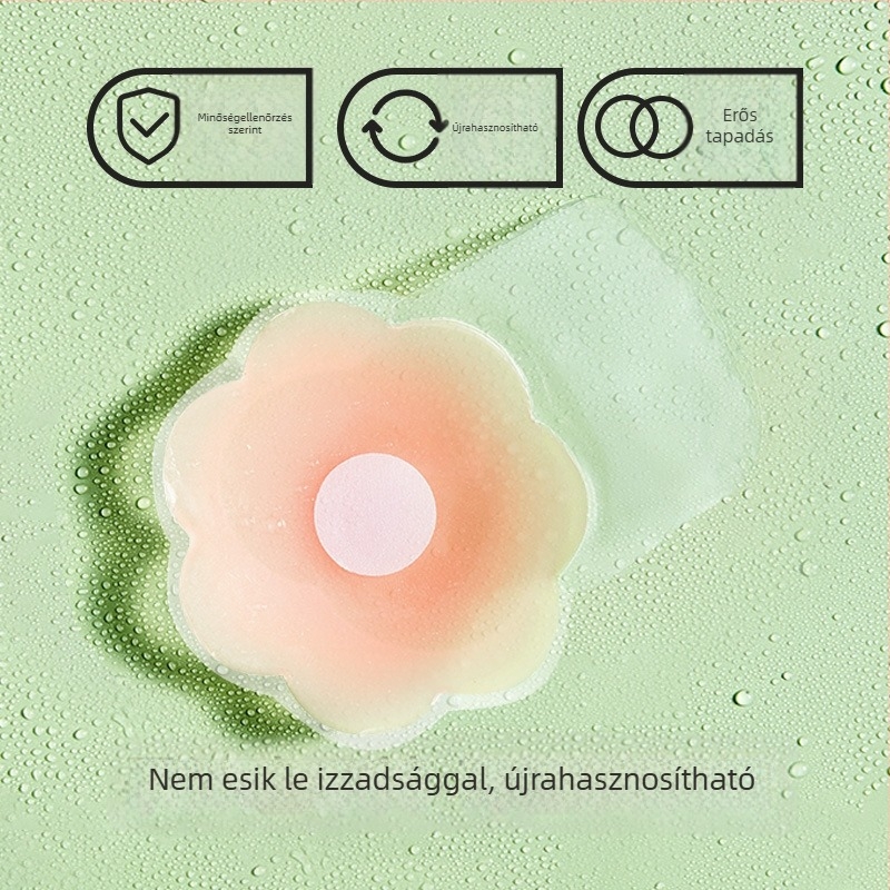 Szilikon melltapasz, ultra vékony, láthatatlan, átlátszó, magas rugalmasságú