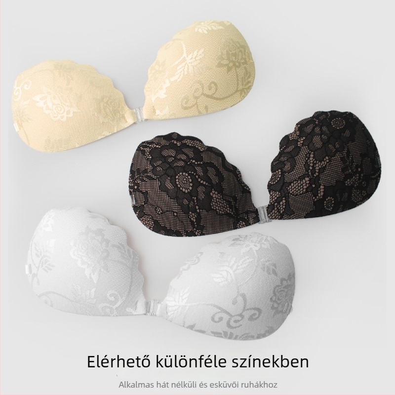 Csipkés mellplasztikai patch push-up váll nélküli láthatatlan melltartó poliészter lélegző nyolcszirmú mellbimbó forma 2025 tavasz