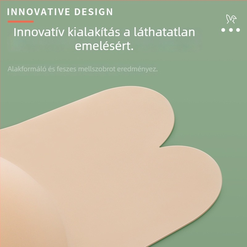 Egyéni, merev szilikon melltartóemelő betétek nagy mellekhez, lógás elleni védelem, vékony és láthatatlan, mini nyuszi-fül formájú