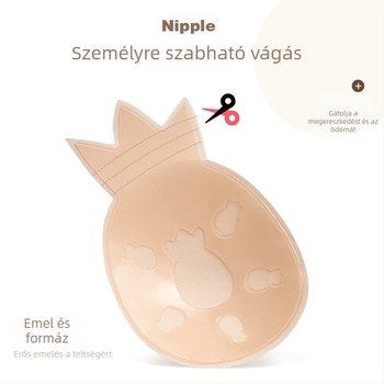 Ananász alakú mellpatch, egy darabos, pántok nélkül, nylonból, légáteresztő, láthatatlan