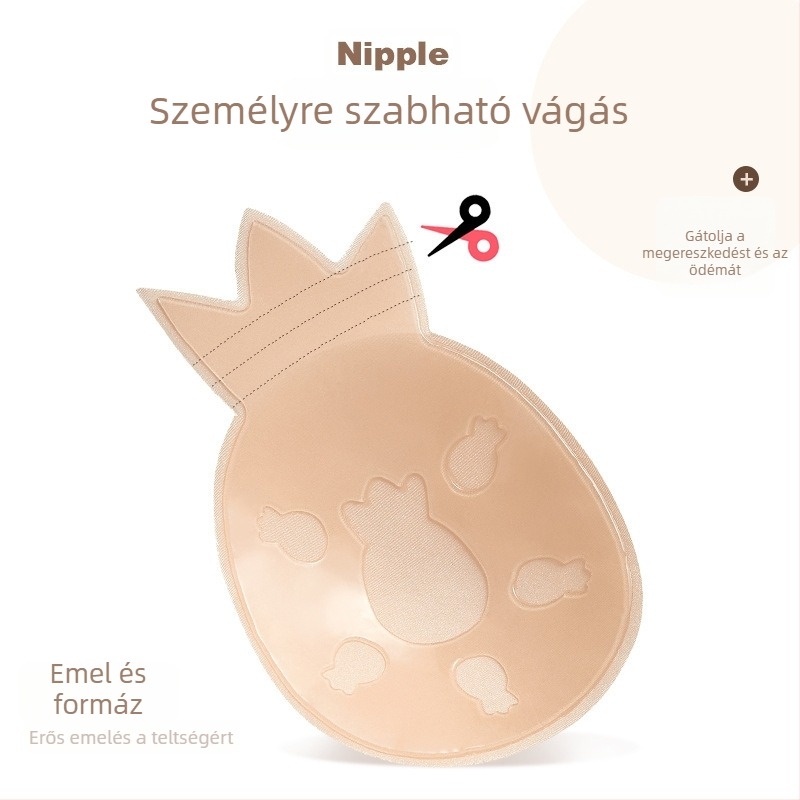 Ananász alakú mellpatch, egy darabos, pántok nélkül, nylonból, légáteresztő, láthatatlan
