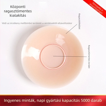 8–10 cm szilikon mellplasztó tapasz ragasztó nélkül, perforált, lélegző, diszkrét