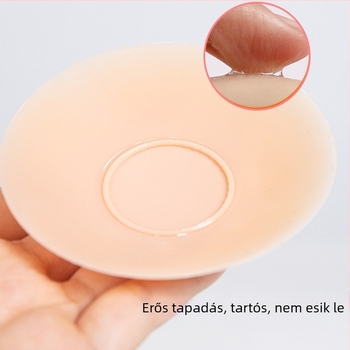 8–10 cm szilikon mellplasztó tapasz ragasztó nélkül, perforált, lélegző, diszkrét