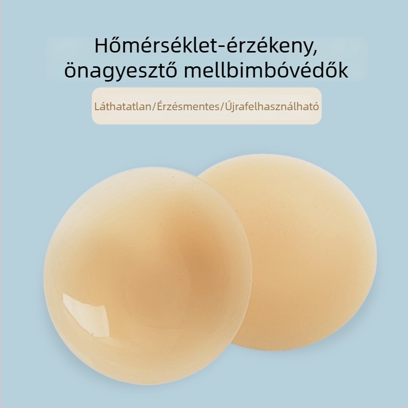 Silikon mellbimbóvédők, testhőmérsékletre tapadó, ultra vékony, láthatatlan, egyszínű, sima felület