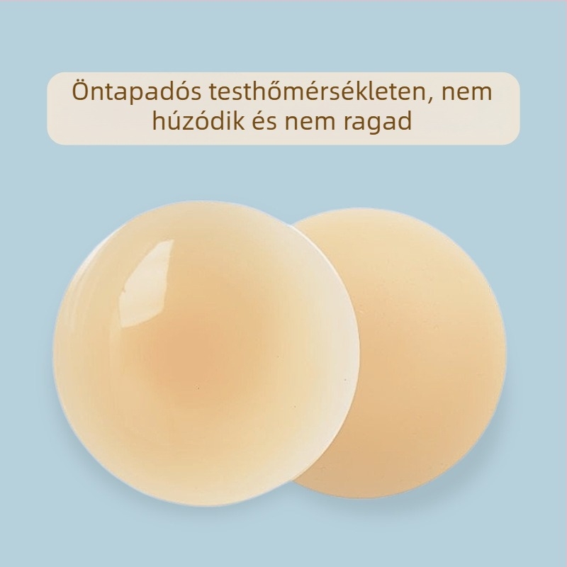 Silikon mellbimbóvédők, testhőmérsékletre tapadó, ultra vékony, láthatatlan, egyszínű, sima felület