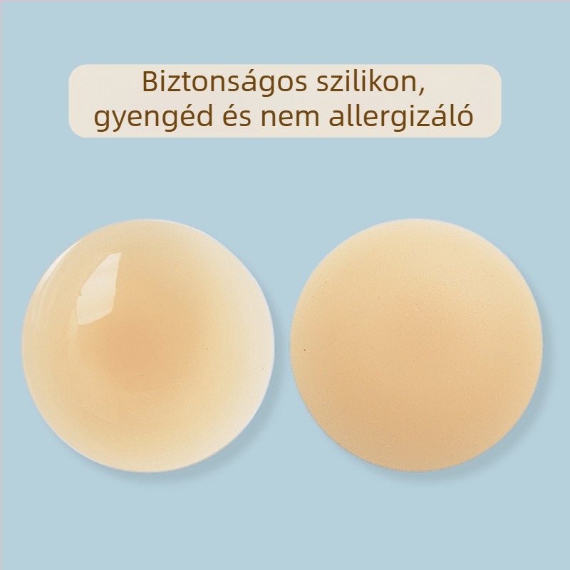 Silikon mellbimbóvédők, testhőmérsékletre tapadó, ultra vékony, láthatatlan, egyszínű, sima felület
