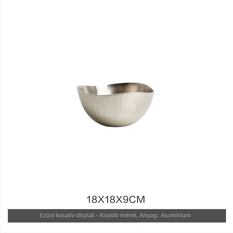 Alumínium asztali dekoratív tál gyümölcs tárolóval, egyszerű és modern stílusban