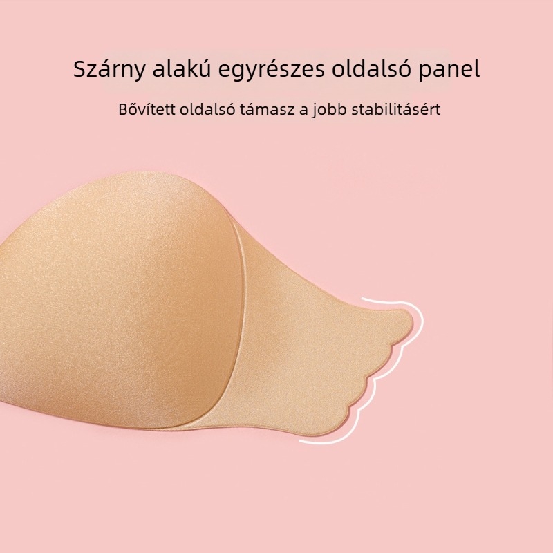 Push-Up melltartó pánt nélküli, láthatatlan dizájn, nejlon, vékony profil, mellbimbó mangó-formájú zóna, márka Shu runa
