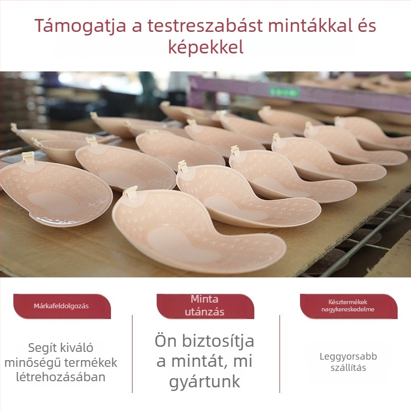 Láthatatlan melltartóbetét szivacsból, vállpánt nélküli, esküvői ruhához, push-up hatás