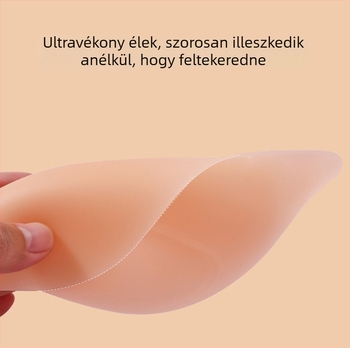 Szilikon melltartó mély V-vel, láthatatlan kosarak, macskaszem alakú kosárkák, mangó formájú mellbimbó tapasz